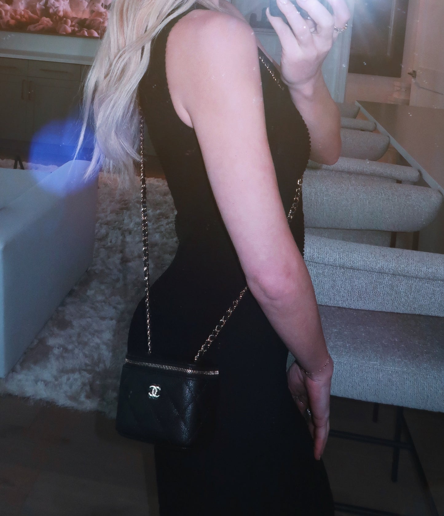 Chanel Vanity Leather Crossbody Bag