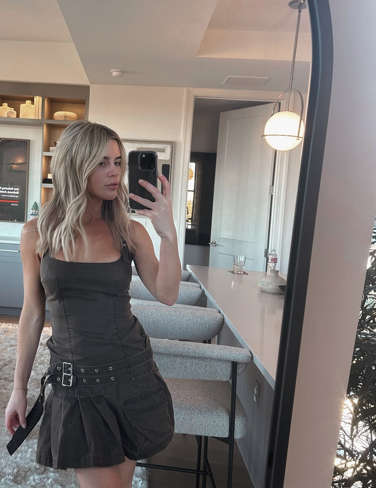 edgy mini dress