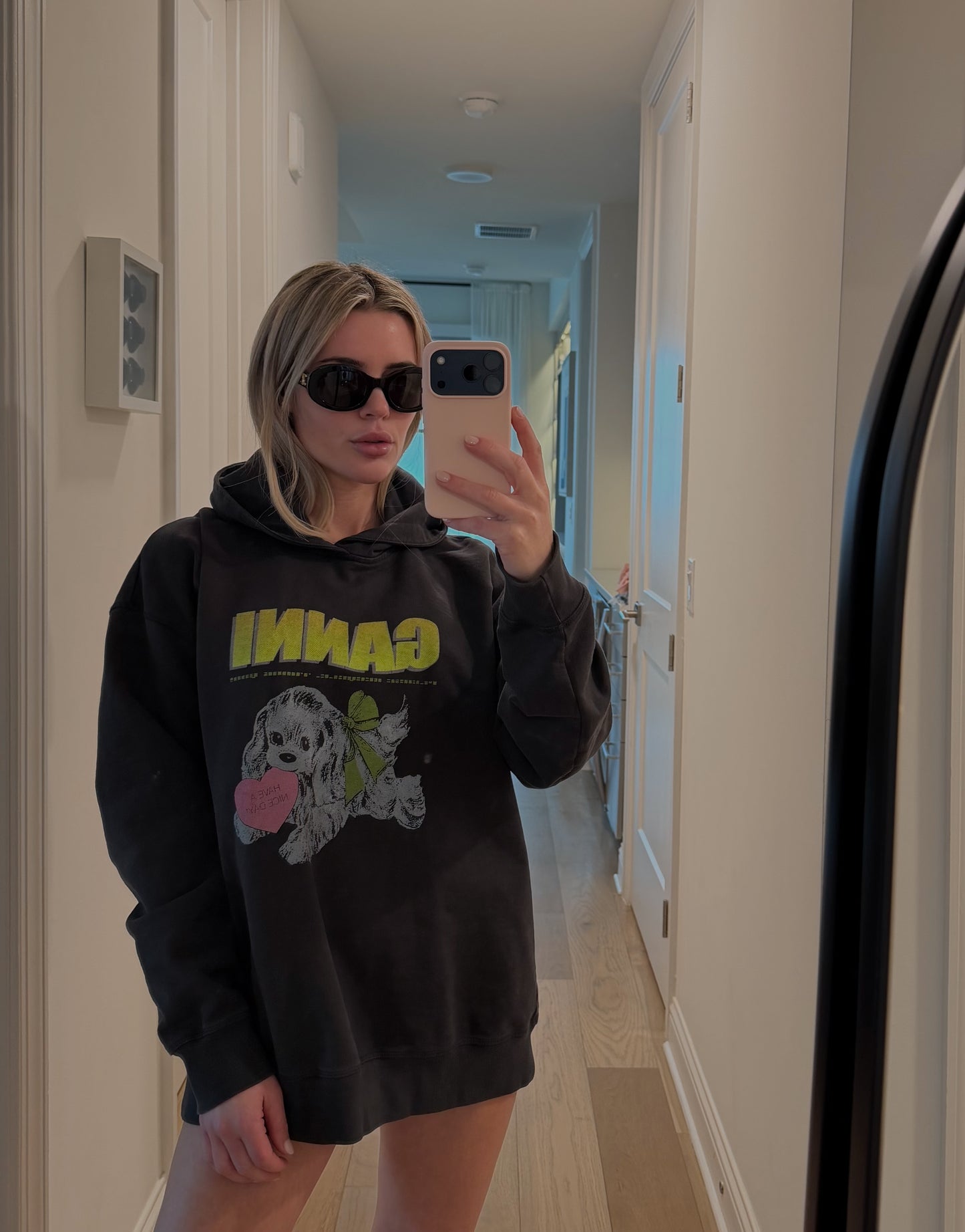 Ganni Streetwear Hooded Sweatshirt