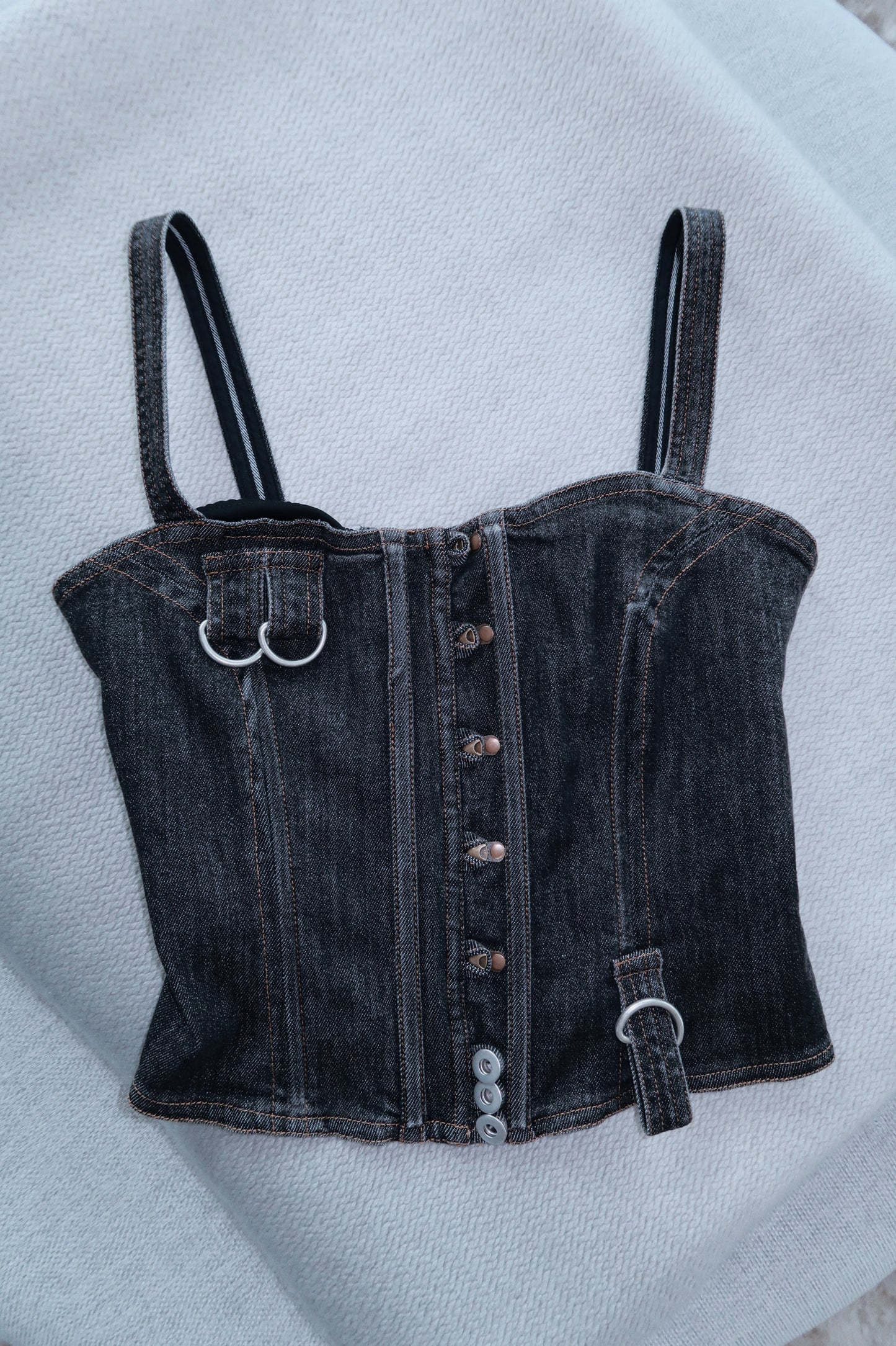 denim corset