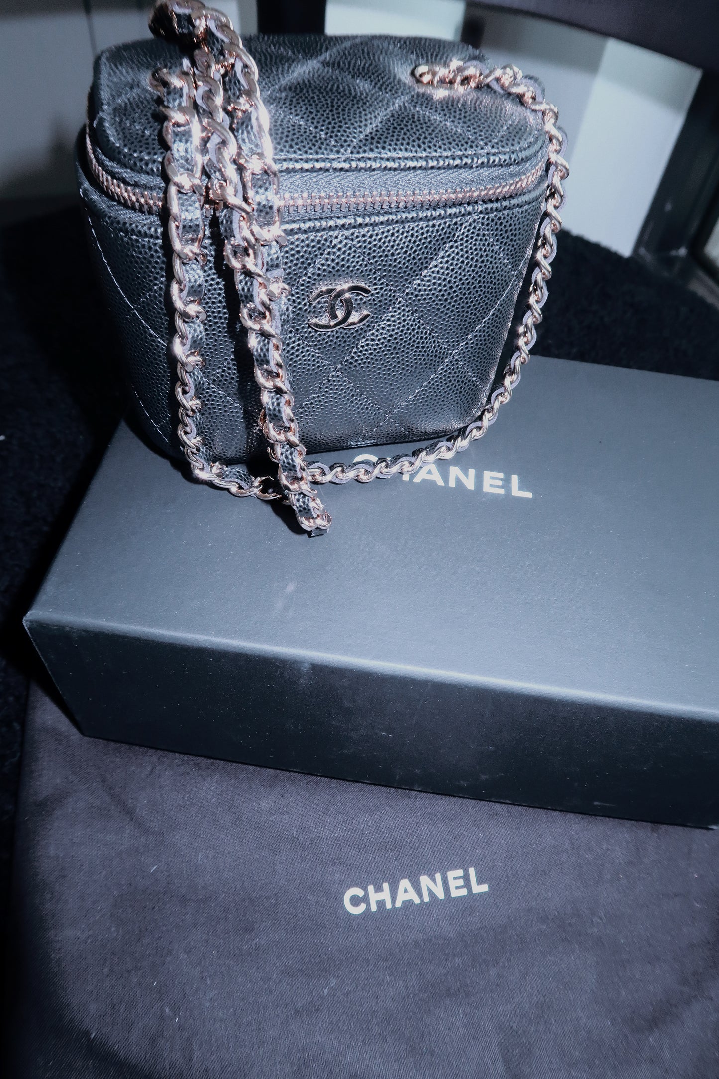 Chanel Vanity Leather Crossbody Bag