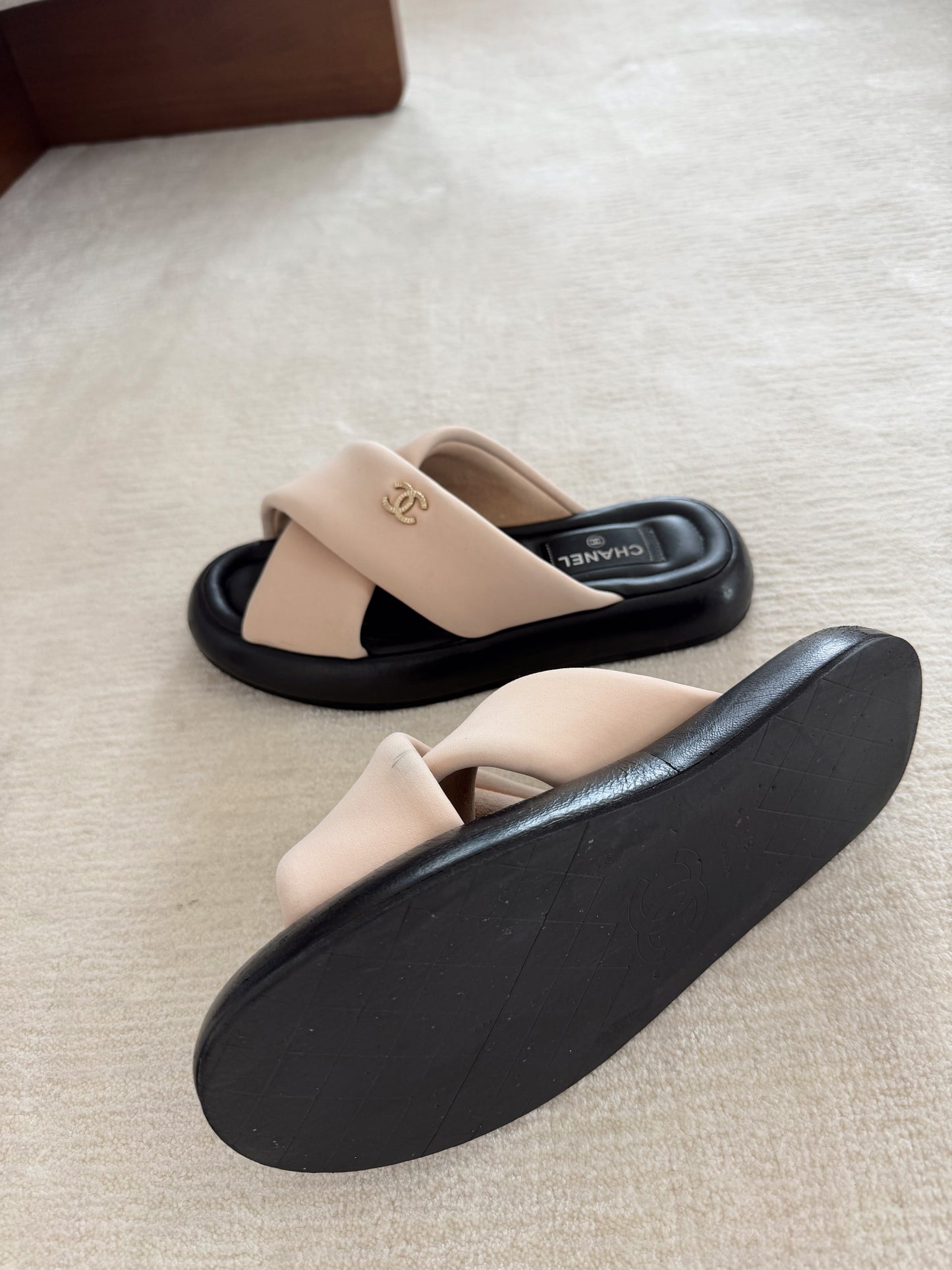 The Chanel CC Crossover Platform Slides