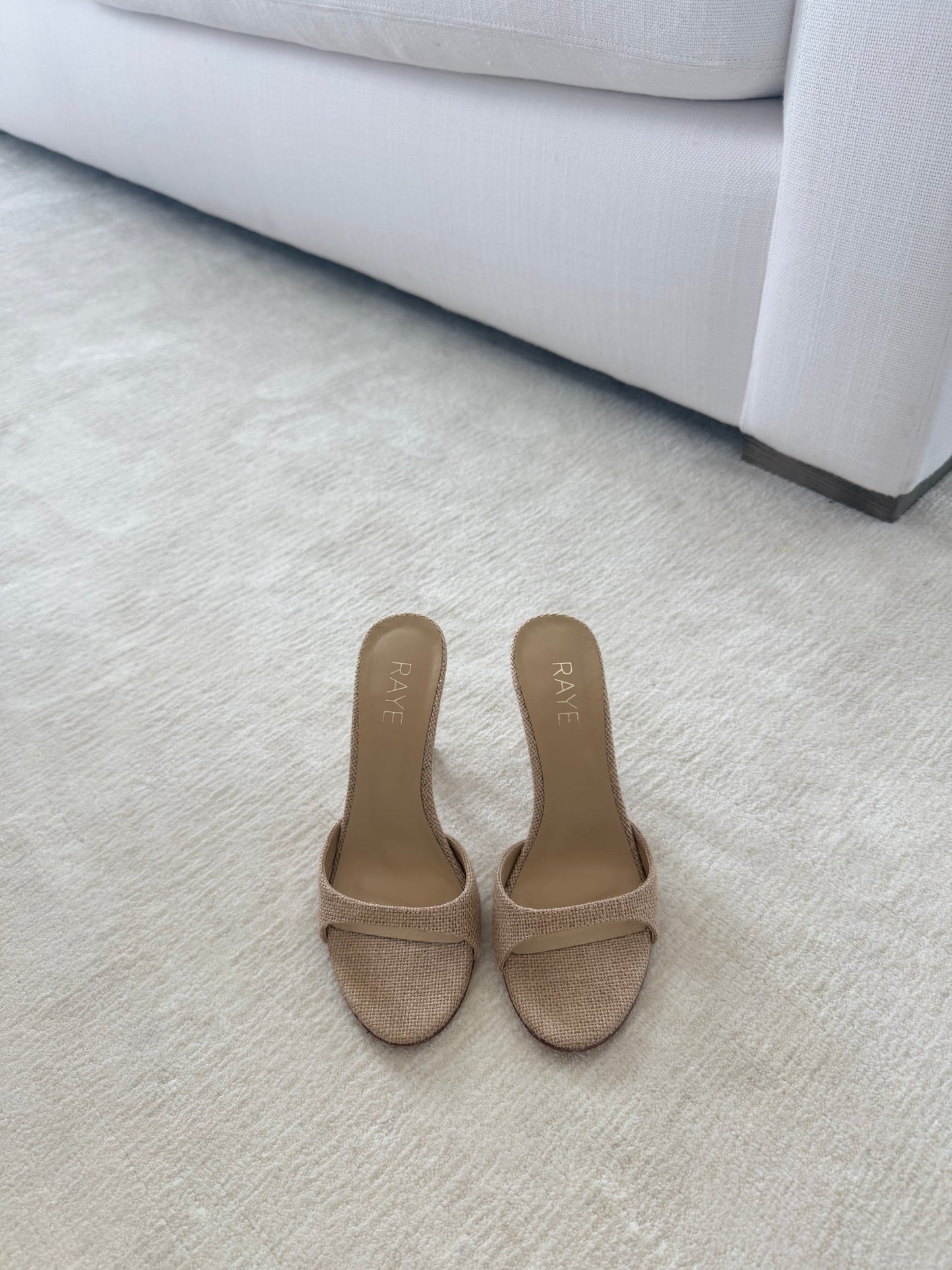 The Raffia Strap Heel Mules