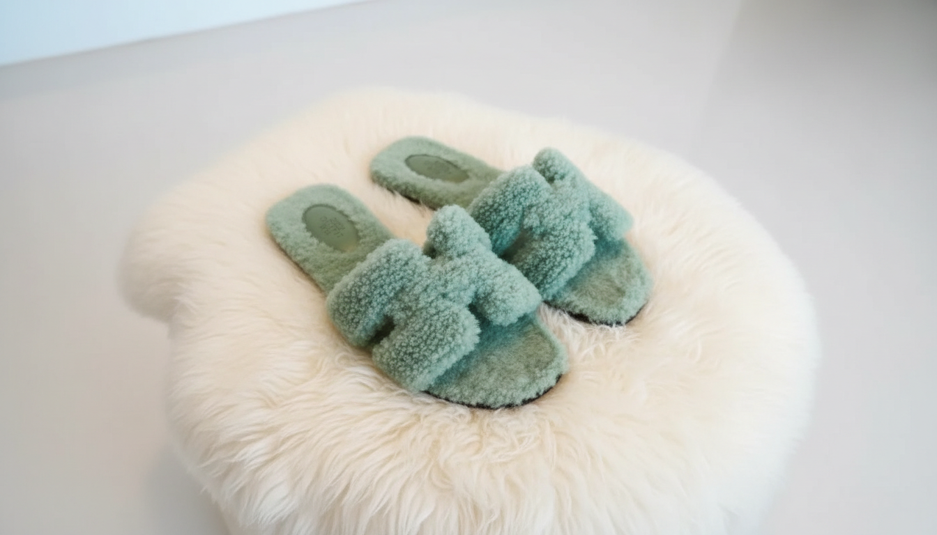 Sage Cloud Plush Slides – Soft Comfort Everyday Slippers