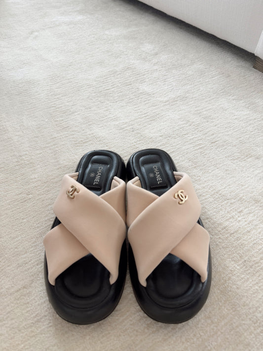 The Chanel CC Crossover Platform Slides