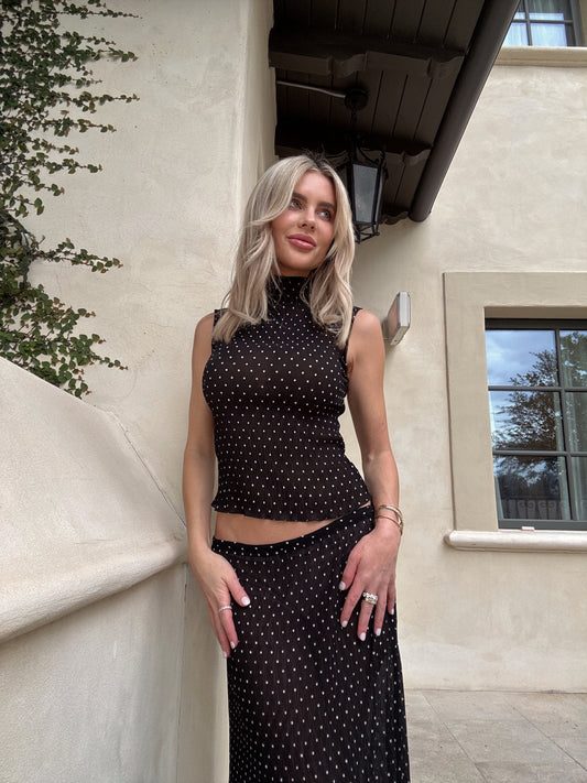 polka dot skirt set