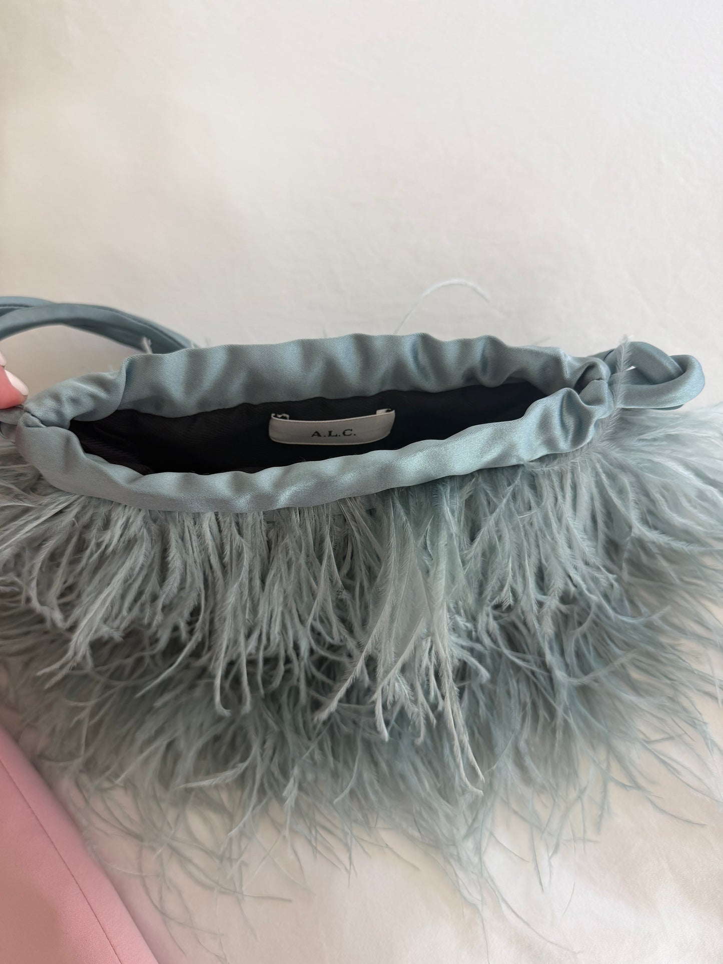 A.L.C. Janie Feather Bag — Slate Blue
