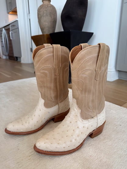 The Tecovas Ostrich Cowboy Boot