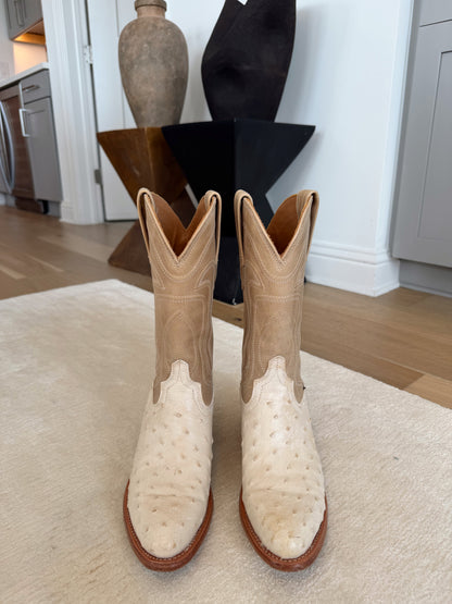 The Tecovas Ostrich Cowboy Boot