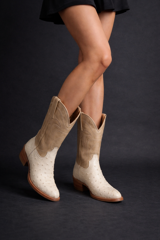 The Tecovas Ostrich Cowboy Boot