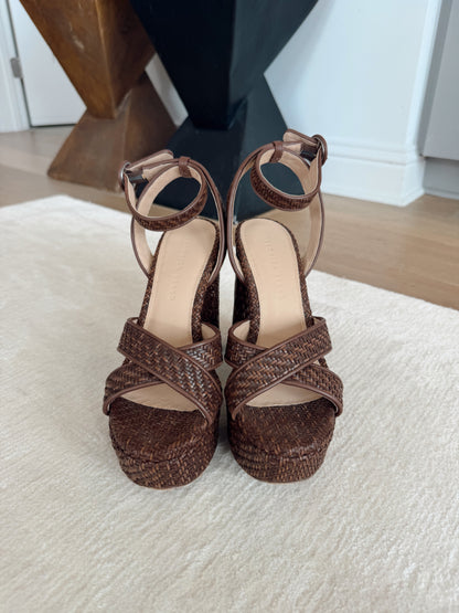 The Veronica Beard Woven Platform Sandal