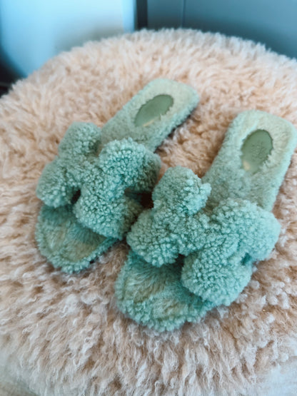 The Hermes Oran Teddy Shearling Slides